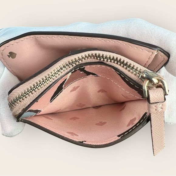 Kate Spade Cameron Paper Rose Small L-zip Bifold Wallet - Picture 10 of 13